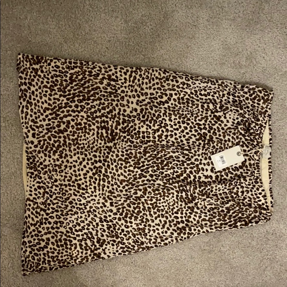 Small Lucky Brand Midi Leopard Skirt